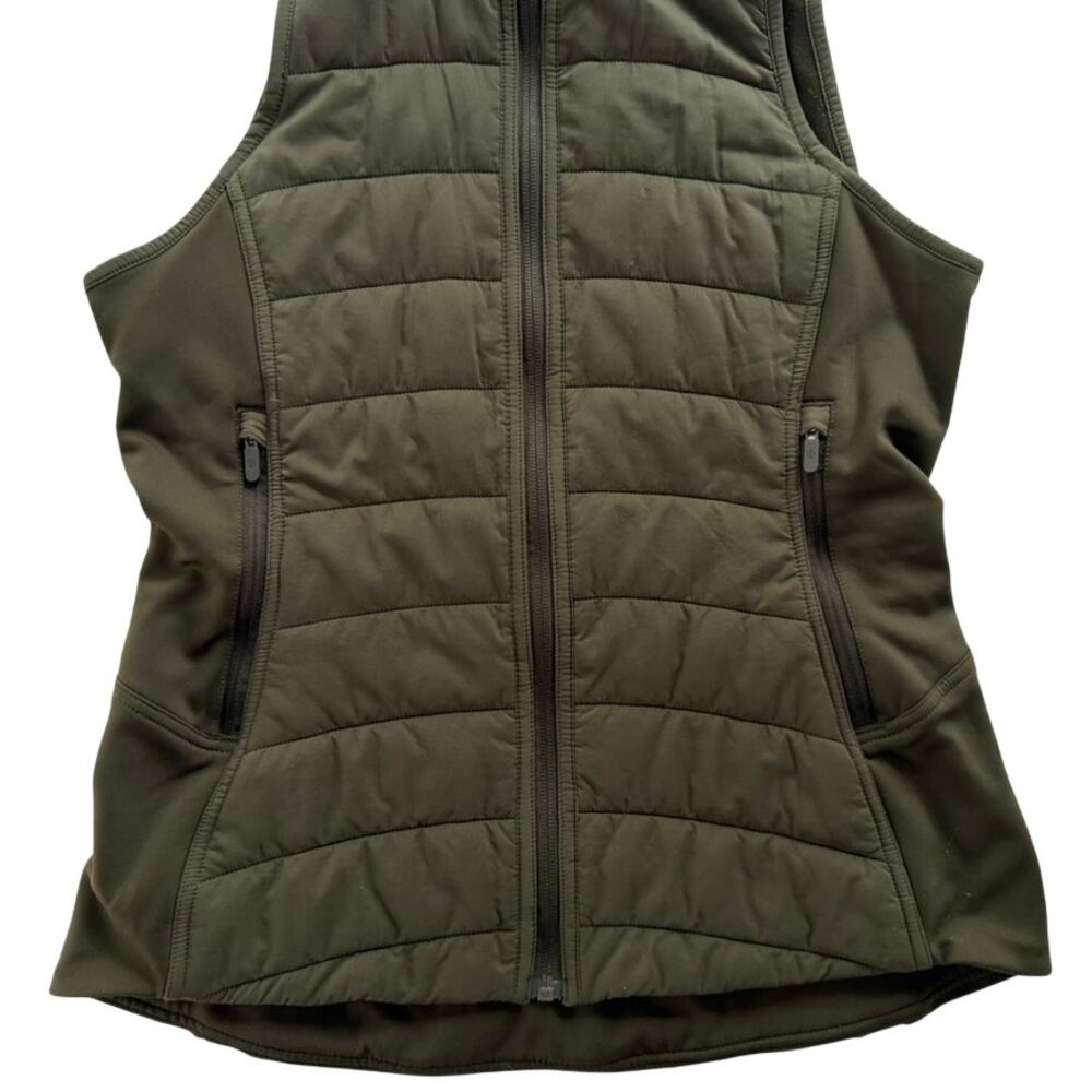 Lululemon Extra Mile Vest Size 6 Dark Olive Green Layer Ski Outdoors Run Gym - Picture 3 of 8